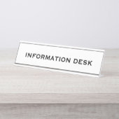 Erstellen von Informationen oder Anfragen Schreibtischnamensplakette (Vorderseite )
