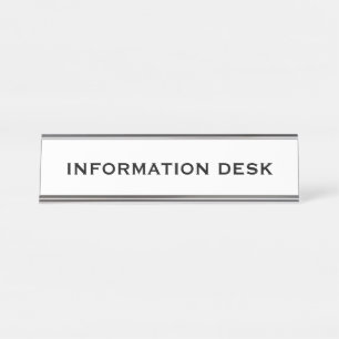 Erstellen von Informationen oder Anfragen Schreibtischnamensplakette