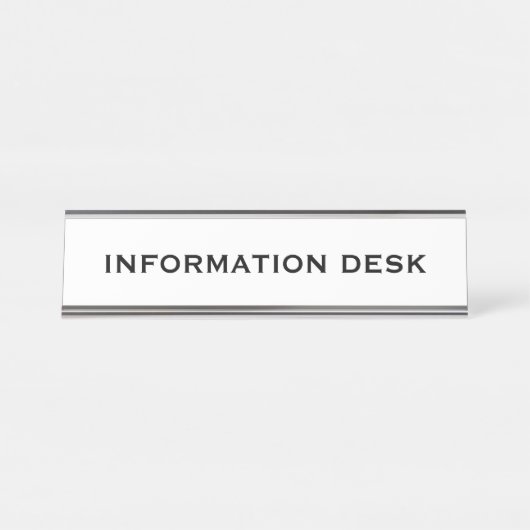 Erstellen von Informationen oder Anfragen Schreibtischnamensplakette (Vorderseite )
