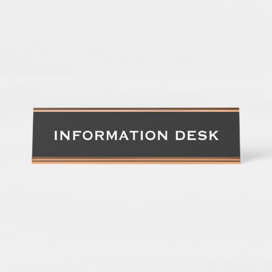 Erstellen von Informationen oder Anfragen Schreibtischnamensplakette (Vorderseite )