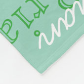 Erstellen von Jungen Name Typografie Aquamarin Fleecedecke (Ecke)