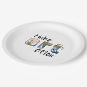 Erstellen von Kunstdruckplatten Pappteller (Schrägansicht)