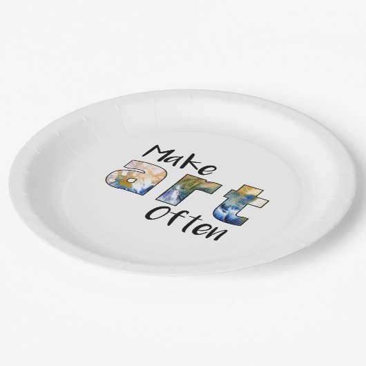 Erstellen von Kunstdruckplatten Pappteller (Schrägansicht)