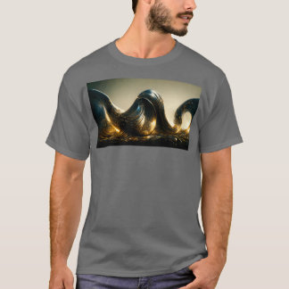 Erstellen von Kurven-Metallic-Waves T-Shirt