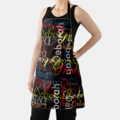 Erstellen von Mehrfarbennamen auf schwarzer Typogr Schürze (InSitu)