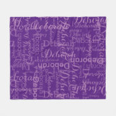 Erstellen von Namens-Typografie-Muster für sie auf Fleecedecke (Vorderseite (Horizontal))