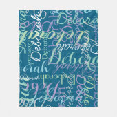 Erstellen von Personalisierten Namen Typografie Bl Fleecedecke (Vorderseite)