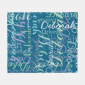 Erstellen von Personalisierten Namen Typografie Bl Fleecedecke (Vorderseite (Horizontal))