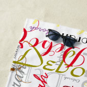 Erstellen von personalisierten Namen Typografie Strandtuch (Beispiel)