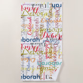 Erstellen von personalisierten Namen Typografie Strandtuch (Vorderseite)