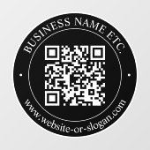 Erstellen von QR-Code und anpassbarem Text | Schwa Fensteraufkleber (Blatt)