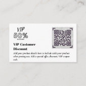 Erstellen von QR-Codes für den VIP-Rabatt für Kund Begleitkarte (Vorderseite)