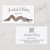 Erstellen von QRCODE-Rose-Glitzer-WELLNESS-CENTER  Visitenkarte (Vorne/Hinten)