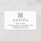 Erstellen von QRCODE-Rose-Glitzer-WELLNESS-CENTER  Visitenkarte (Rückseite)