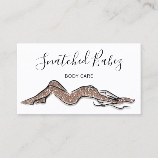 Erstellen von QRCODE-Rose-Glitzer-WELLNESS-CENTER  Visitenkarte (Vorderseite)