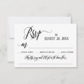 Erstellen von Schnörkeln Script-RSVP-Card-Song-Anf RSVP Karte (Vorderseite)