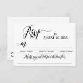 Erstellen von Schnörkeln Script-RSVP-Card-Song-Anf RSVP Karte (Vorne/Hinten)