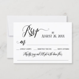 Erstellen von Schnörkeln Script-RSVP-Card-Song-Anf RSVP Karte