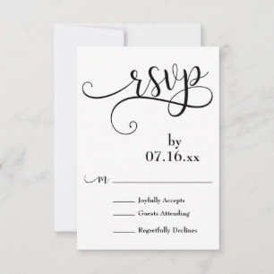Erstellen von Skripttypografie Black & White-UAWG RSVP Karte