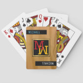 Erstellen von Spielkarten / Monogramm (Name + Init (Rückseite)