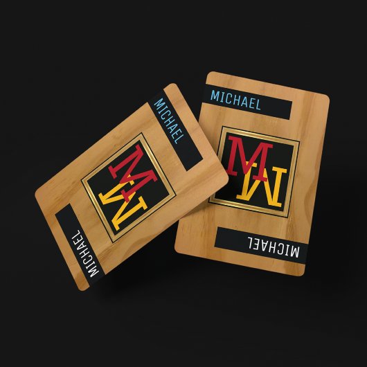 Erstellen von Spielkarten / Monogramm (Name + Init