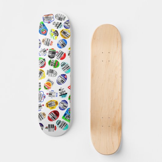 Erstellen von Strichcodeklebern Skateboard (Vorderseite)