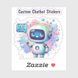 Erstellen von Talking-Chatbot-Memos Cartoon-Vorlag Aufkleber