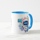 Erstellen von Talking-Chatbot-Memos Cartoon-Vorlag Tasse (VorderseiteRechts)