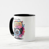 Erstellen von Talking-Chatbot-Memos Cartoon-Vorlag Tasse (Vorderseite Links)