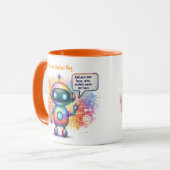 Erstellen von Talking-Chatbot-Memos Cartoon-Vorlag Tasse (Vorderseite Links)