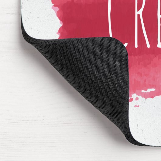 Erstellen von Text auf der Maus mit roter Farbe Mousepad (Ecke)
