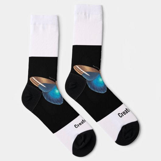 Erstellen von Text Butterfly Image Printed Super E Socken (Rechts)