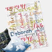 Erstellen von Typografie mit Personalisiertem Name Fleecedecke