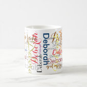 Erstellen von Typografie mit personalisiertem Name Kaffeetasse (Mittel)