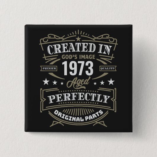 Erstellt in Gottes Bild individuell angepasst Button (Vorderseite)