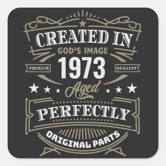 Erstellt in Gottes Bild individuell angepasst Quadratischer Aufkleber (Vorderseite)