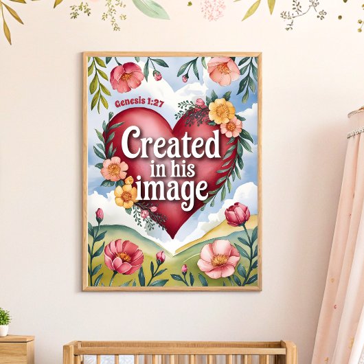 Erstellt in seinem Bild Christliche Kinderzimmer W Poster