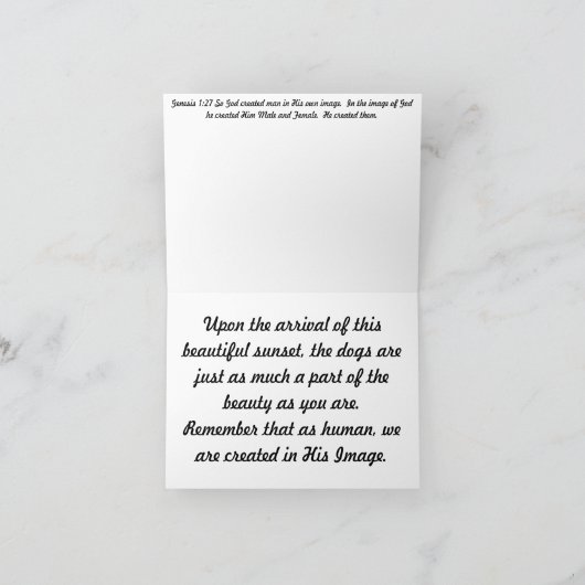 Erstellt in seiner Image golden card Dankeskarte (Innenseite)