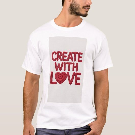 Erstellt mit Liebe T - Shirt (Vorderseite)