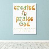 Erstellt, um Zitat mit Bibel Verse zu preisen Leinwanddruck (Insitu (Holzboden))