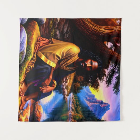 "Erstellung" Christlicher Kunstband Wandteppich (Vorderseite (Horizontal))