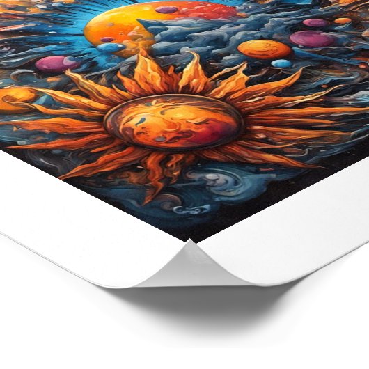 Erstellung eines Sonnensystems Poster (Ecke)