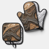 Erstellung flüssiger Konstruktionen Ofenhandschuh & Topflappen-Set (Vorderseite/Rückseite)