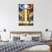 Erstellung von Yin und Yang Canvas Print Leinwanddruck (Insitu (Schlafzimmer))