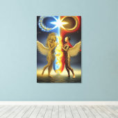 Erstellung von Yin und Yang Canvas Print Leinwanddruck (Insitu (Holzboden))