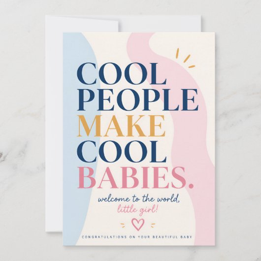 Ersteltern Cool People Machen Coole Babys Dankeskarte (Vorderseite)