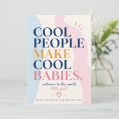 Ersteltern Cool People Machen Coole Babys Dankeskarte (Stehend Vorderseite)