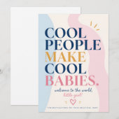 Ersteltern Cool People Machen Coole Babys Dankeskarte (Vorne/Hinten)