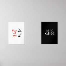 ersten Kaffee Bilderwand Sets