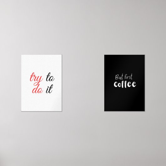 ersten Kaffee Bilderwand Sets (Vorderseite)